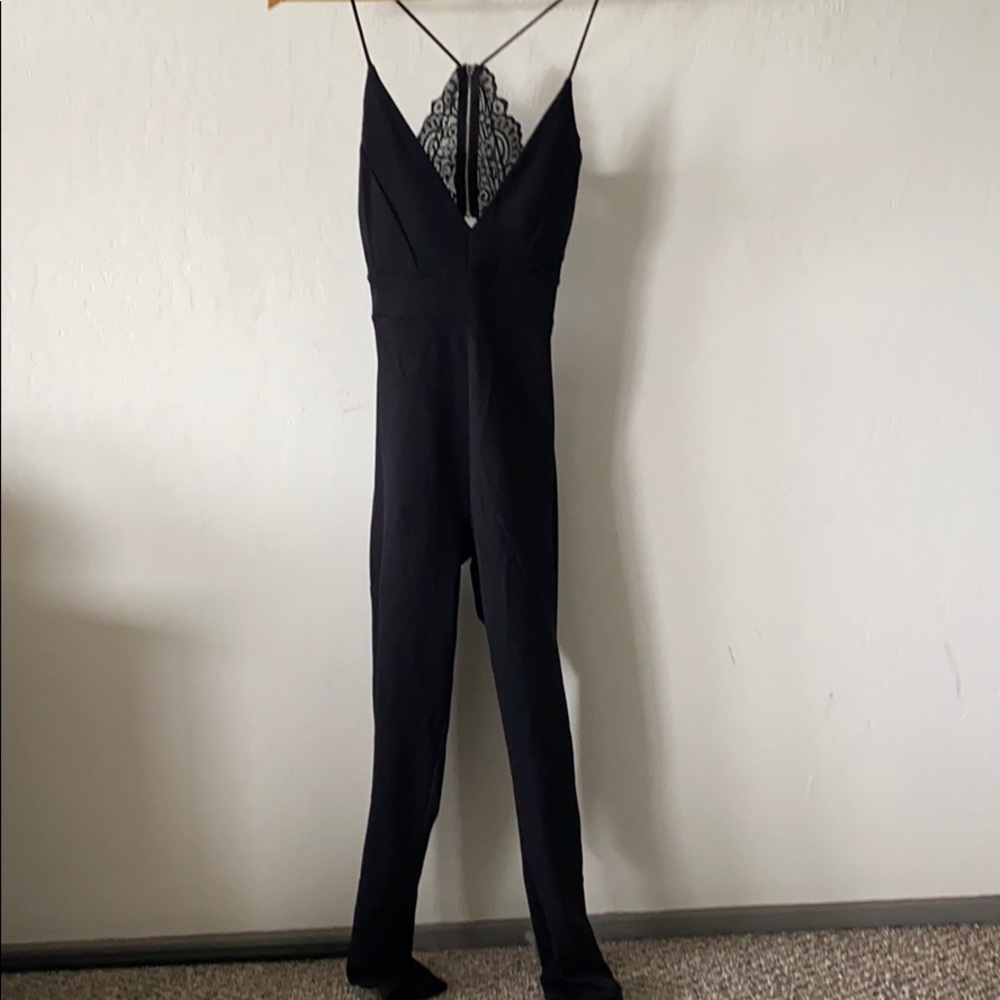 Open Back Lace Jumpsuit